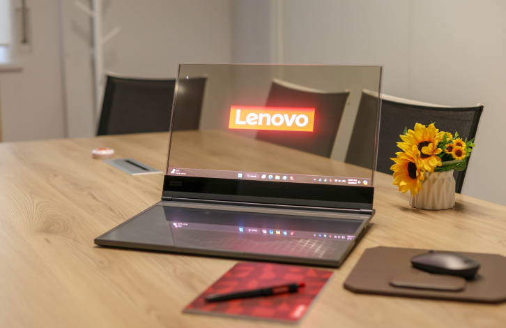ThinkBook Transparent Display Laptop Concept exhibition