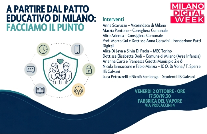 A PARTIRE DAL PATTO EDUCATIVO DI MILANO: FACCIAMO IL PUNTO